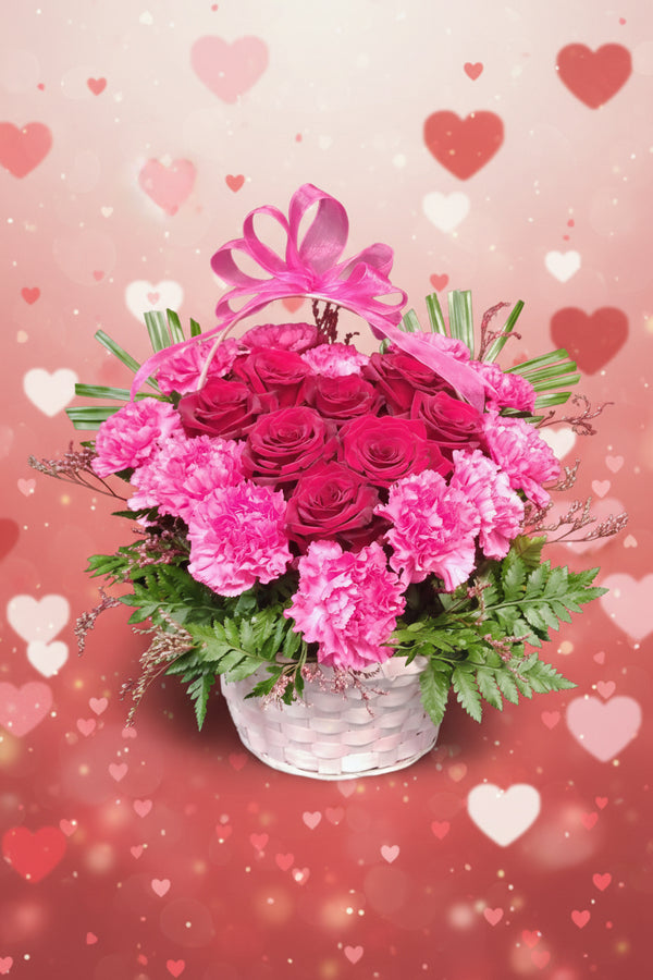 Rose Heart in a Basket